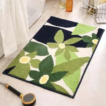 Dopamine Mori Moss Flocking Bathroom Нескользящий коврик для ног Водопоглощающий коврик для двери 40x60cm