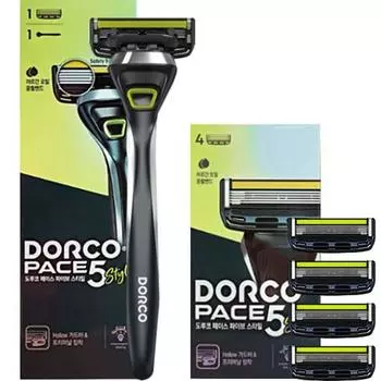 Dorco Face 5 Style Set, бритва + лезвие..., 1 набор, корейское лезвие бритвы