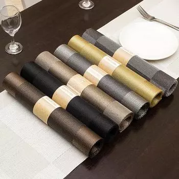 Дорожка для стола из ПВХ 30x180 см, простой обеденный стол, кухонный стол, изоляционная подкладка, водонепроницаемый нескользящий коврик, украшение для дома, чехол для стола 30x180cm серебряный
