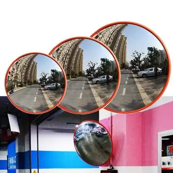 Дорожное выпуклое зеркало ПК с широким углом обзора, слепая зона, угол дороги, парковка, безопасность 12/18 дюймов 12 inch