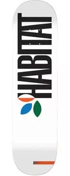 Доска для скейтборда HABITAT APEX BOLD WHITE x Скейтборд (8.0 31.87) белый