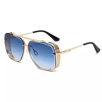 Double-Beam Metal Sunshade Glasses, Trimmed Punk Hip-Hop Sunglasses, Street-Style Sunglasses.