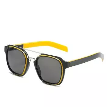Double Beam Sunglasses, The Same Set Of Copper Film Square Glasses, Personalized Sports Sunglasses spot