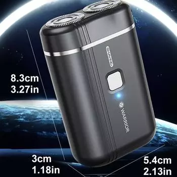 Double-bladed portable shaver can be removed and washed when traveling, and can be used for men s shaving чёрный