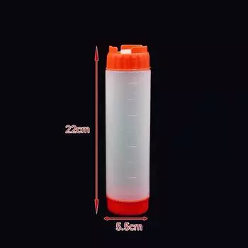 Double Head Squeeze Sauce Bottle In First Out First Tomato Catchup Dispenser Picnic Cooker Red-16oz