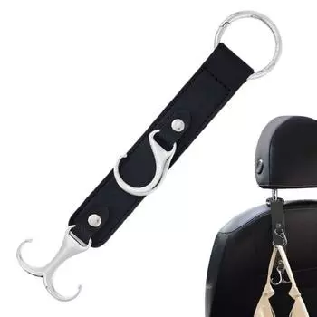 Double Hook Car Back Seat Hook High End Automotive Storage Hanger Car Interior Accessories чёрный