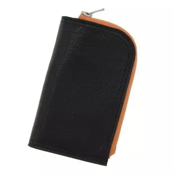 Double Key Case [Porter] 129-06014 Black/Orange
