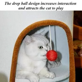 Double-layer Cat Nest Scratches Wear-resistant Cats Climbing Frame Scratching Post Bearing Strength Pet Products Supplies белый