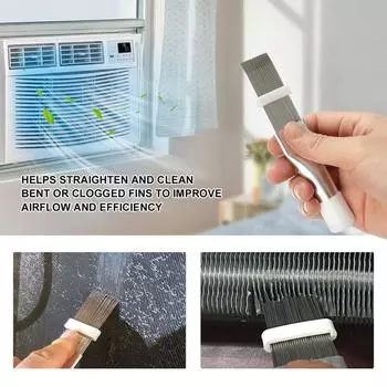 Double-Sided AC Fin Cleaner Cleaning Kit Evaporator Coil Cleaner Brush Radiator Style 1