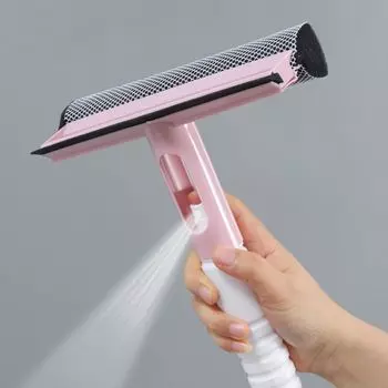 Double-sided Window Cleaning Brush Squeegee Wiper with Spray Glass Wiper 3 In 1 Plastic Window Cleaner белый