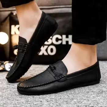 Doudou shoes men s 2025 new spring men s shoes British men s casual leather shoes trendy versatile leather surface casual board shoes 39