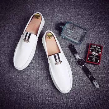 Doudou shoes summer British style fashion versatile low-top one-pedal foot cover lazy shoes driving shoes loafers men s shoes 39