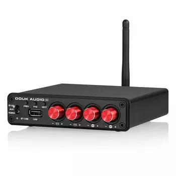 Douk Audio 4-канальный Bluetooth HiFi цифровой усилитель мощности стерео аудио усилитель, 50 Вт4 [M4]
