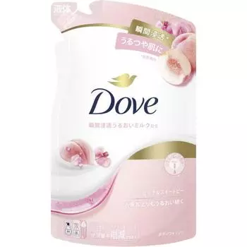 Dove Гель для душа с персиком и душистым горошком, сменный блок 330 г