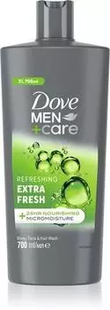 Dove Men+care Extra Fresh Refreshing Shower Gel for Face, Body and Hair TU прозрачный