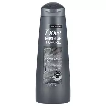 DOVE Men + Care, Шампунь, Очищающий, Уголь + Глина, 12 жидких унций (355 мл)
