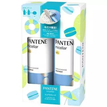 Дозатор для мицеллярного шампуня Pantene (с 1 макаруновой маской для волос) 400 мл+400 г+12 мл Pure & Cleanse [Покупка набора]