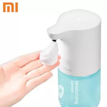 Дозатор для мыла SimpleWay (Xiaomi) с автоматической подачей пены при поднесении рук (без жидкости в комплекте, питание от батареек AA) зелёный