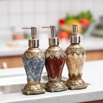 Дозатор мыла Proof Pump Retro Agate, противоскользящий, многоразовый контейнер для лосьона для ванны, пустой флакон для жидкого лосьона для рук белый