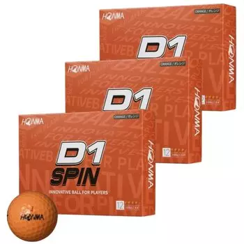 dozen Honma Golf Ball D1 Spin Honma Golf Honma HONMA SPIN Golf Ball 2023 Orange BT2301 3 dozen 36 balls shop card included [3 set] D-1 Original