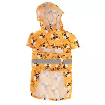 Дождевик для собак, светоотражающий, дышащий, легкий, с рисунком пчелы, дождевик для щенков с капюшоном для походов S(for 2-4kg)