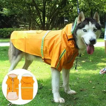 Дождевик для собак Traction Dog Small Large Dog Universal, можно обмотать ремни для ног, взять с собой летнюю одежду для домашних животных 2xl фиолетовый