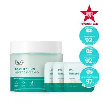 Dr.G Brightening Vita Пилинг-диск (70 листов + 3 дополнительных листа), Корейская популярная взрывная косметика