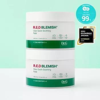 Dr.G Red Blemish Clear Quick Soothing Pad Double Special Set Двойной специальный набор (70 листов + 70 листов)