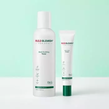 Dr.G Red Blemish for Men Мульти-успокаивающий тоник, 200 мл, специальный увлажняющий набор (+Крем «все в одном» 30мл)