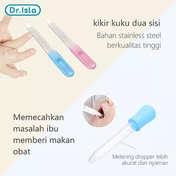 Dr.isla Kids Gift 10Pcs/set Newborn Baby Care Kit Thermometer Kid Toiletries Baby Kids Nail Hair Health Care Grooming Brush Kit
