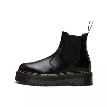 Доктор. Martens 2976 Полированные гладкие ботинки Chelsea на платформе, черные кроссовки унисекс 24687001 41