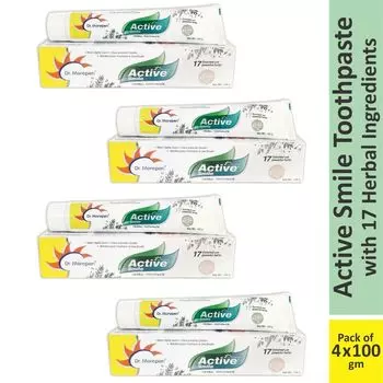 Доктор. Травяная зубная паста Morepen Active Smile, 4 шт. (400 гм)