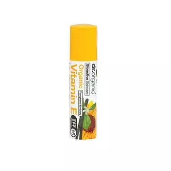 Dr Organic Бальзам для губ с витамином Е 15SPF 5,6 мл