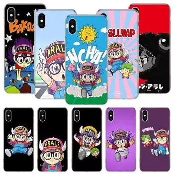 Dr Slump Arale Anime Phone Case For iPhone 11 12 13 14 Pro XS XR X Max 7 8 6 6S Plus Mini + 5 SE Pattern Customized Coque Cover iPhone 11
