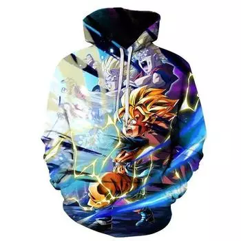 Dragon Ball 3D Printed свитер с капюшоном осенняя одежда для мужчин и женщин в одном стиле 2024 года мультяшная аниме одежда и куртки модные L