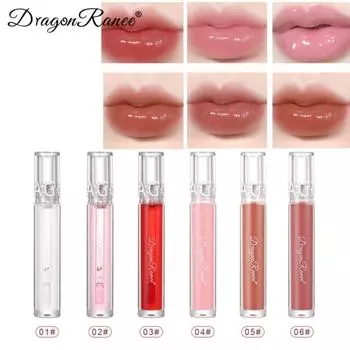 Dragon Ranee Mirror Water Light Глазурь для губ Красный блеск для губ Стеклянные губы Яркое лицо Женский прозрачный блеск для губ Dudu 01