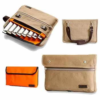 Dragonfly harmonica case for double notes 8 pieces KS2108B/Brown