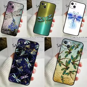 Dragonfly Phone Case For iPhone 16 15 14 13 12 11 Pro Max Mini X XR XS Max 7 8 Plus Back Cover iPhone 7 8