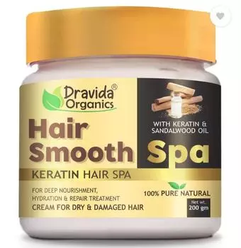 Dravida Organics Hair Spa для увлажнения волос и кожи головы, кератиновая маска для волос - без парабенов (200 г)
