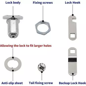 Drawer Cabinet Lock Thumb Turn Cam Lock Mail Box Locker Cupboard Keyless Tongue Lock Camper RV Compartment Furniture Hardware