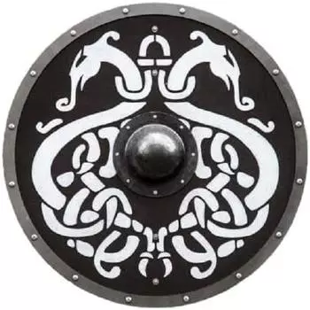 Древесина и сталь Viking Round Shield Armor Templar Shield Gift Black