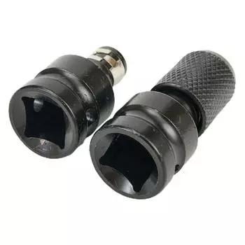 Drill Bit Chuck Adapters 2Pcs 1/2 Square Drive To 1/4 Hex Shank Conversion