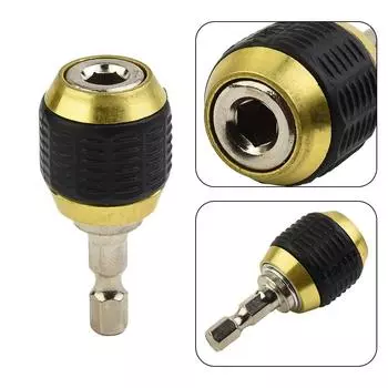 Drill Chuck Tool 50mm Hexagonal Shank Quick Coupling 1/4 Inner Hex Self-Locking Connecting Rod Adapters For Electric Drills Tool CHINA