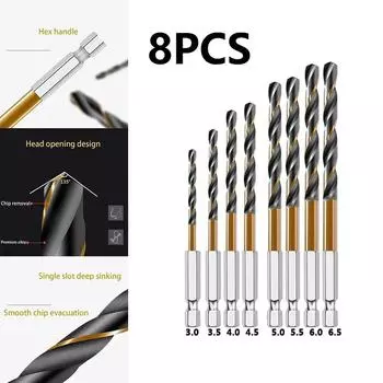Drilling Bit For Aluminium 1/4 \ 3/3.5/4/4.5/5/5.5/6/6.5mm 6.35mm