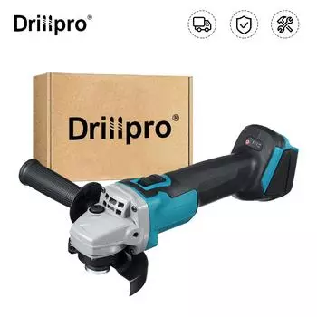 Drillpro 18 В 125/100 мм Бесщеточная беспроводная ударная угловая шлифовальная машина с переменной скоростью для батареи Makita DIY Электроинструмент для резки Полировщик