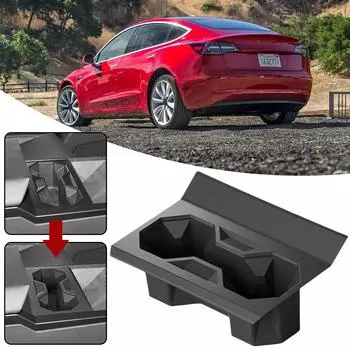 Drink Holder For Tesla Cybertruck 2024 Central Control Water Cup Holder Silicone Water Cup Limiter Pickup Truck Car Accesso Q1Y5 чёрный