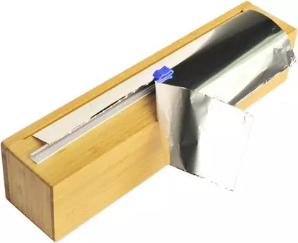 Dsnirasy wrap slide бамбуковая пищевая пленка, плавная функция резки, набор для барбекю из алюминиевой фольги, резак, чехол, резак и 30 см*50 м высокого качества