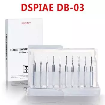 DSPIA E DB-03 0,3-1,2 мм вольфрамовая сталь комбинированный набор модель инструмента серебряный ручной инструмент хобби аксессуары сверло 10 шт./набор