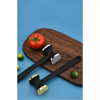 Dual-Sided Meat Tenderizer Hammer Heavy Duty Meat Pounder with Non-Slip Handle Sturdy Meat Mallet Masher for Tenderizing Steak