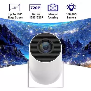 Dual Wifi6 BT5.0 Android11 HY300 pro 160ANSI 1280*720P HD домашний кинотеатр проектор уличный портативный проектор аксессуары для дома поддержка 4K 1080P US Plug